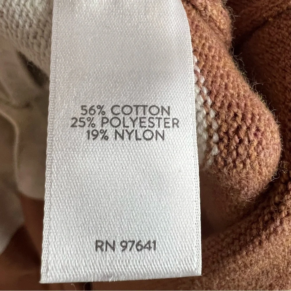 J.Jill Brown Tan Cotton Blend Long Sleeve Button-Down Colorblock Cardigan Sz M - Picture 8 of 10